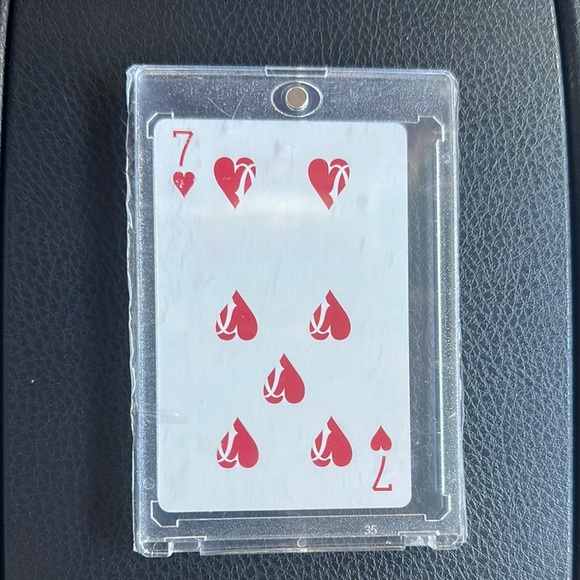 7 of Hearts Cartier Playing Card in Protective Case - Picture 1 of 2